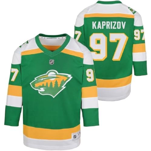 Outerstuff Kirill Kaprizov #97 Minnesota Wild Youth Boys Player Replica Jersey - (8-20) (US Alpha Large X-Large Regular Alternate - Green)