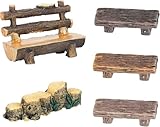 Banco en miniatura para casa de muñecas, accesorio para belén, jardín en miniatura, casa de muñecas, muebles de jardín, decoración de paisaje, miniatura, duende, casa de muñecas, accesorios