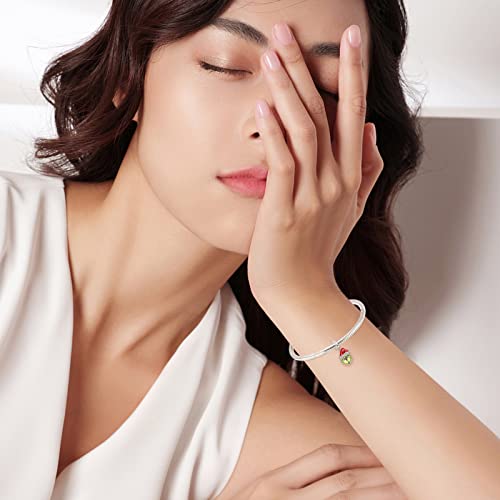 Mitsoku 925 Sterling Silver Charms For Bracelets Necklaces Green Monster Christmas Hat Dangle Pendants Beads, Charms Jewelry Gift For Women Girls #TOP4