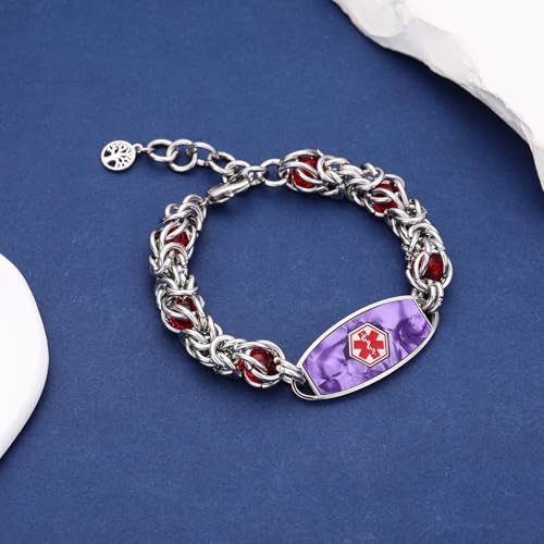 Medical Alert Bracelets for Women Men, Personalized Custom Medical ID Bracelets, Includes Emergency Medical Card4