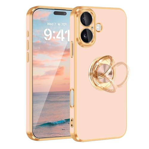 Coque iPhone 16 béquille fine Fingic et anneau 360