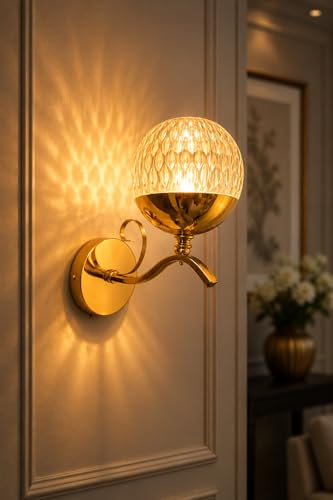 Image of Premium Gold Finish 73 Wall Light for Bedroom, Living Room, Restaurants, Dining, Coffee Shop, Home and Office Decorative Wall Sconce Light Fixture (Pack of 1)