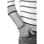 AMBERAGE Natural Baltic Amber Bracelet for Adults (Women/Men) - Hand made From Raw-Unpolished/Certified Baltic Amber Beads(6 Colors)