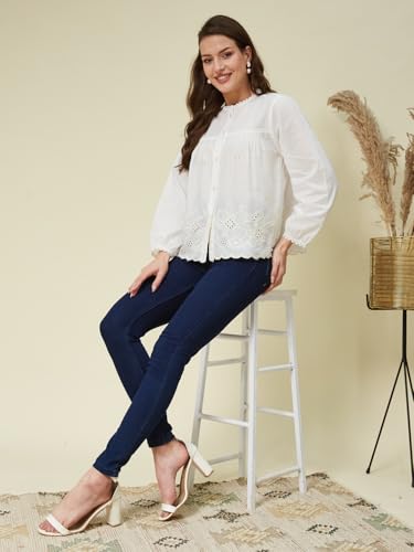 Image of J TURRITOPSIS Women's Cotton Peplum Casual Shirt