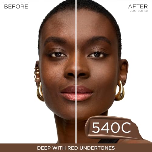 Image of Lancome Teint Idole Ultra Wear Natural Matte Foundation- Longwear, Medium-Full Coverage, Natural Finish, Waterproof & Hydrating - 540C (Deep Skin with Cool /Rich Red Undertones), 1 Fl Oz