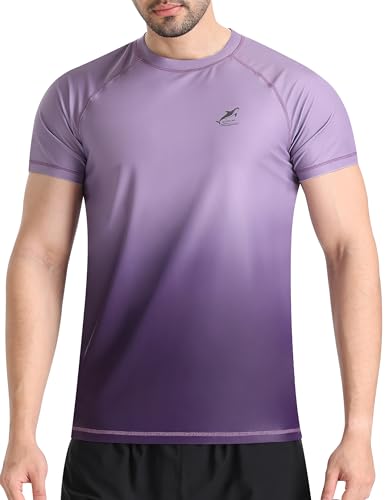 Image of Men's Swim Shirts Rash Guard UPF 50+ UV Sun Protection T-Shirt Quick Dry Fishing Beach T Shirts