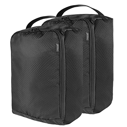 Gloppie Shoe Bags for Travel Shoe Pouch Portable Large Shoes Storage Bag (2 PACK) for Men Women Shoe Organizer Shoe Packing Cubes Gym Sport Must Have for Business Trip Bolsa de Zapatos Black