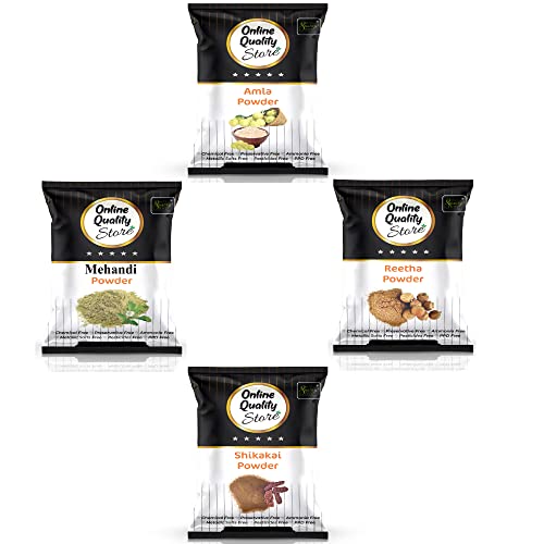 Polvo Reetha, Amla, Shikakai y Mehandi 400g