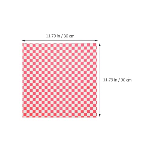 Papel pergamino a cuadros de 100 unidades antigrasa para envolver sándwiches y cestas estilo francés 6