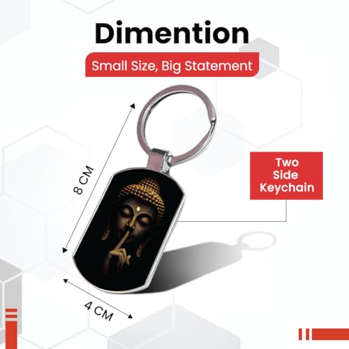 Image of Premium Printed Metal Keychain for Men & Women | High-Definition Artwork Print | Durable Key Ring for Car, Bike, Home & Office Keys | Stylish Decorative Key Holder Gift