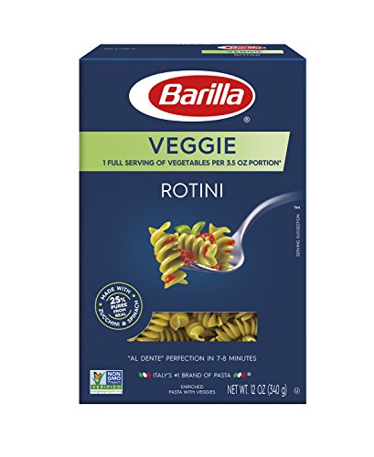 Barilla Veggie Pasta, Rotini Pasta, 12 Ounce (Pack of 8)
