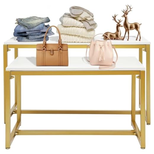 Gold Modern Nesting Tables Set