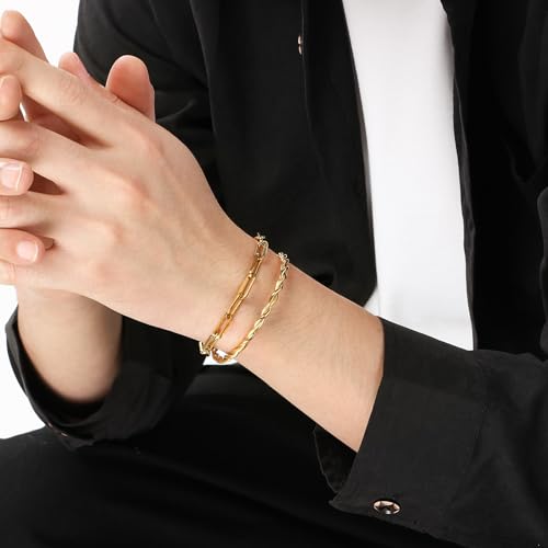 Pulsera abierta torcida ajustable 58mm acero inoxidable miniatura 6