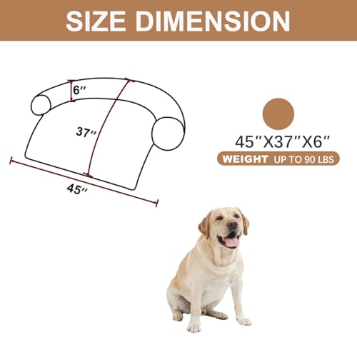 Image of Calming Dogs /Cats Bed Mats, Dog Pad Washable Removable Couch Cover, Plush Long Fur Mat for Pets, Waterproof Lining, Perfect for Small, Medium and Large Dogs and Cats (Desert Brown, 45 inchx37 inch)
