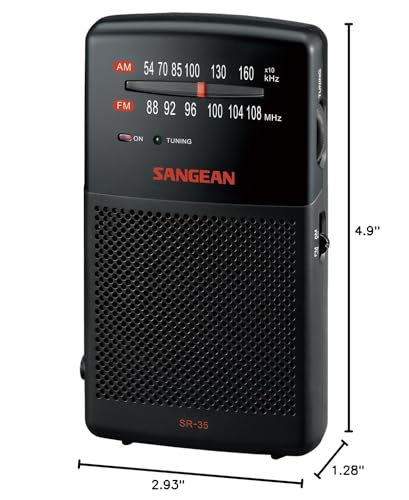Sangean SR-35 Am/Fm Pocket Analog Radio thumb #2