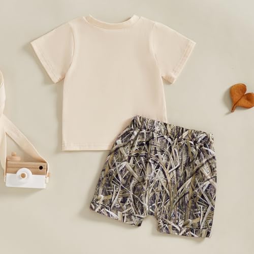 Toddler Baby Boy Hunting Outfits Duck Jungle Camo Short Sleeve T Shirt Shorts Set Casual Summer Clothes 2Pcs4