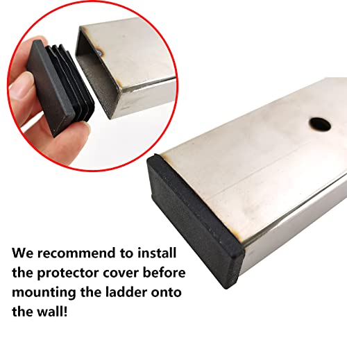 Gaeaauto 2Pcs Universal Cargo Side Mount Ladder Racks Fit For Enclosed Trailers Exterior Or Interior Side Wall, Stainless Steel #TOP2