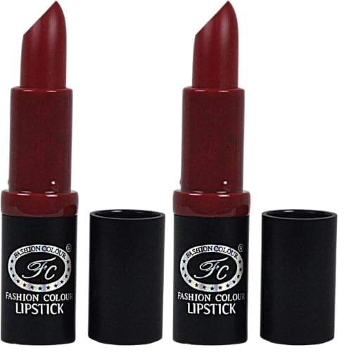 Image of FASHION COLOUR Fabulous Satin Matte | Long Stay Upto 6 Hrs | Waterproof | Smudge Proof and Lipstick for Women | Single Swipe Application | Matte Finish | 4g | Lotus Red (Pack of 2)