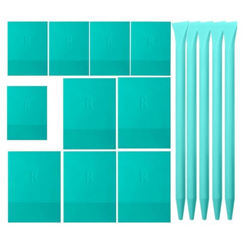 GREOHNMPAW Mini Grattoir en Caoutchouc, Optimisé pour les Pochoirs et Transferts à Support en, Grattoir pour Pâte à Bois Brûlée