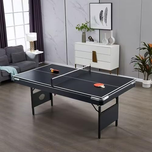 6ft 3-in-1 Portable Faltbare platzsparende Pool-Tisch, Büro-Tisch, Tischtennis-Tisch, EIN Tisch, DREI Verwendungen, Keine Installation Folding Pool-Tisch – Bild 4