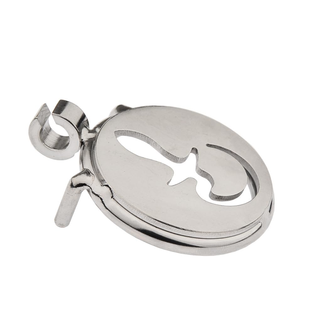 Cintura di Supporto Regolabile per Pilates da Uomo, Gabbia in Metallo Inossidabile, Design Sportivo,50mm