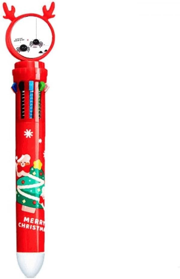 no/no Spider Pattern Insect Cobweb Illustration Multicolor Ballpoint Pen Christmas Xmas Tree Santa
