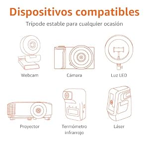 Amazon Basics Trípode para Cámara de 127cm/50in, Ligero, con Bolsa, Altura Ajustable, para Cámaras Réflex Digitales, Color Champán