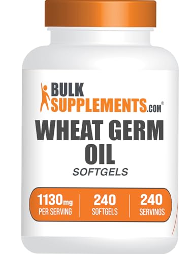 BulkSupplements.com Wheat Germ Oil Softgels - Wheat Germ Oil Supplement Wheat Germ Oil 1130mg - Nutritional Supplement & Soy Free 1 Softgel per Serving 240 Softgels (Pack of 1)