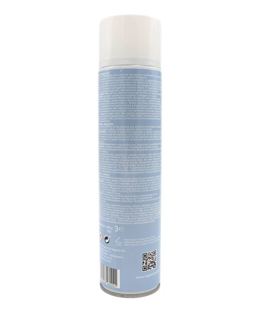 Hagerty Foam Champú en espuma para tapicerías y alfombras, 600 ml