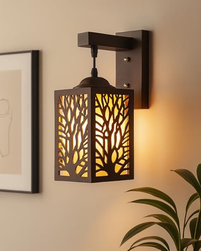 Image of Homesake Metal Walllamps (Floral Coffee Brown)