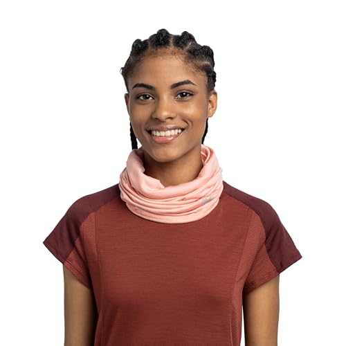 BUFF®| Schlauchschal Merino Lightweight Männlich Weiblich Erwachsene Multifunktionaler Schal aus 100% Merinowolle, Wandern, Outdoor, Nachhaltig, Leicht, Schlanke Passform, Einheitsgröße, Rosa Coral