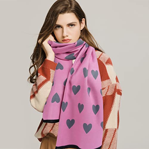 GERINLY Sweet Scarf with Festival Print Warm Neck Wraps for Women Chic Holiday Gift Favor3