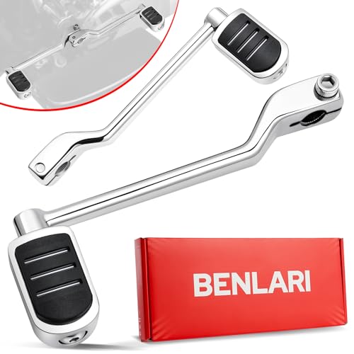 Benlari Stainless Steel Shifter Lever Pegs Heel Toe Shift Pegs Fit for Harley Touring Road Glide Road King Electra Glide Street Glide 1988-2024 Trike 2008-2024 FL Softail 1986-2017 Chrome