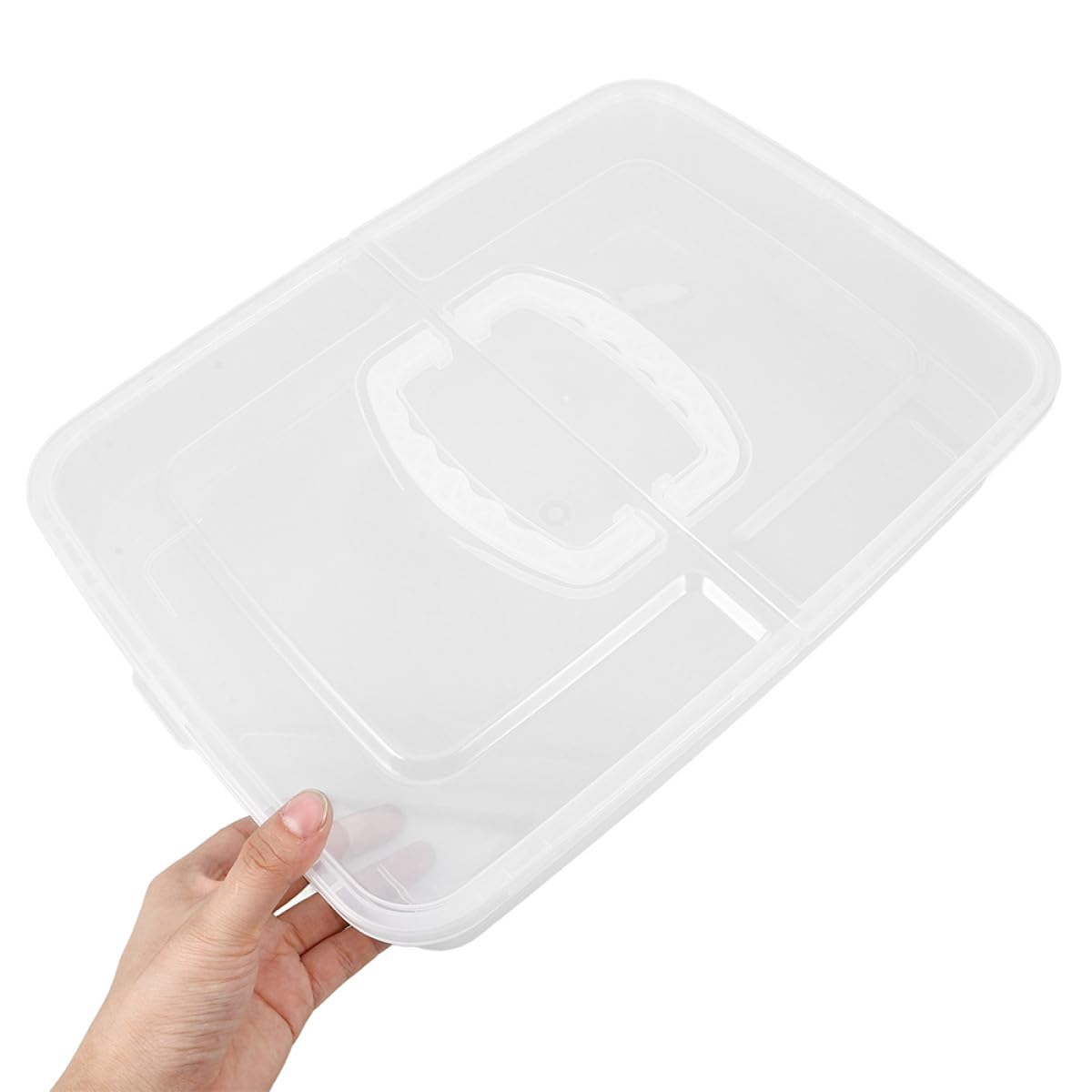 BESPORTBLE Contenitore per Pizza Lievitazione 2 Pezzi in Plastico con Coperchio e Manico Design Impilabile Salvaspazio per Fermentazione e Conservazione Impasti