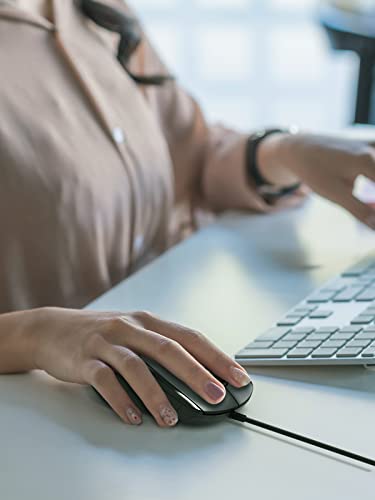 Tecknet Wired Mouse, Usb Wired Computer Mouse, 3600Dpi 4 Adjustable Levels, 6-Button Ergonomic Mice, Home And Office Mouse For Laptop Pc Desktop Notebook - Grey #TOP6