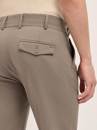 Image of THE BEAR HOUSE Men's Blue Regular Fit Formal Trouser