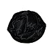 Satin Life Elastic Band Women's Soft Slouchy Satin Lined Hat Beanie Cap (Black)