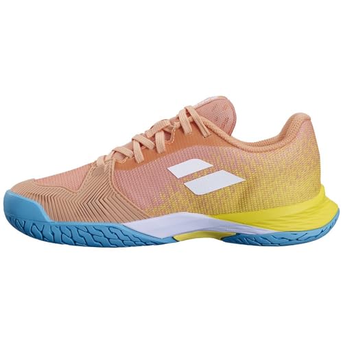 Babolat Jet Mach 3 Junior All Court Girl Tennis Shoes (Coral/Gold Fusion) (Coral/Gold Fusion, US Footwear Size System, Big Kid, Numeric, Medium, 6.5)3