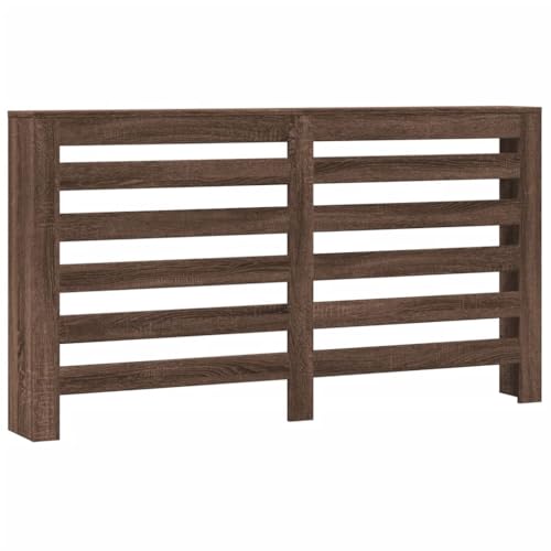 vidaXL Cubierta de radiador Madera ingeniería marrón Roble 149x20x82cm, Tapa de radiador, Cubierta Alta del radiador, Tapa de la válvula del radiador