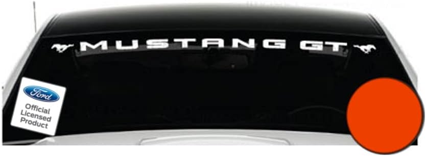 Miniatura 5 de Decal Mods - Bandera para parabrisas delantero compatible con Ford Mustang (2010-2014) calcomanía gráfica V6 GT Pony  PMGTP (rojo)  CR