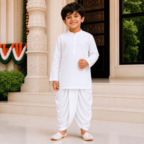 Image of Kids Dhoti Kurta Set for Boys Traditional Ethnic Wear