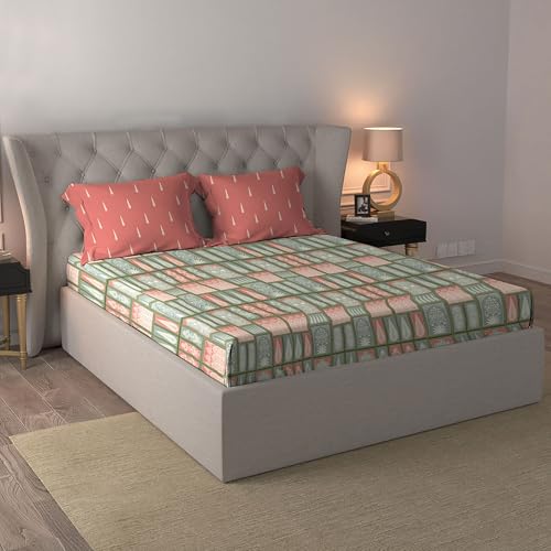 Image of MYTRIDENT Celebration Bedsheet Gifting Collection Double Size - Gharana Sage