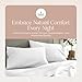 Organic Queen Fitted Sheet Only Deep Pocket - 100% Organic Cotton Sheets with Breathable 300 Thread Count Sateen Weave GOTS & Fairtrade Certified - Soft Fitted Bed Sheets Only (White, Queen)