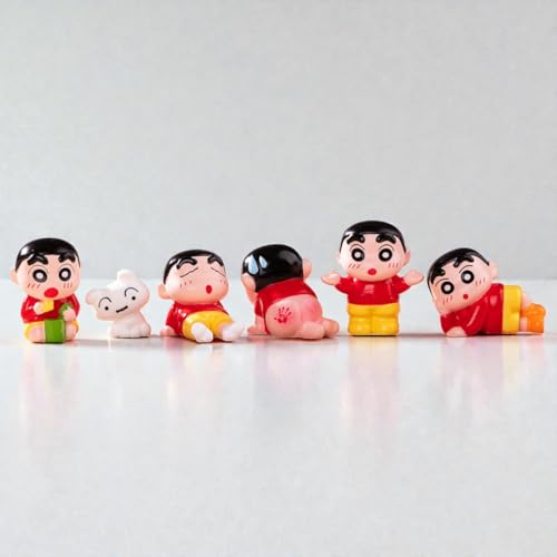 Image of Shinchan Cartoon Miniature Resin Figurines for Home Decor & Car Decor | Cute Idols for Christmas, New Year, Birthday & Valentine Gifting | Gift for Couple, Girlfriend, Boyfriend, Kids & Thanksgiving