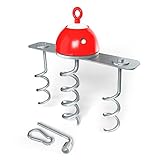 Industrial Puppy Dog Tie Out Stake : 360 Swivel Strongest Dog Anchor/Dog Stake for Yard, Keeps Dogs Safe, Prevents Tangling, Includes 3 Corkscrews, Installation Tool, Base Plate