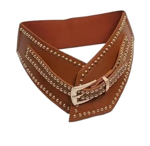 Women's Fashion Leather Elastic Cummerbunds Female Dress Corsets Waistband Belts Decoration Wide Belt