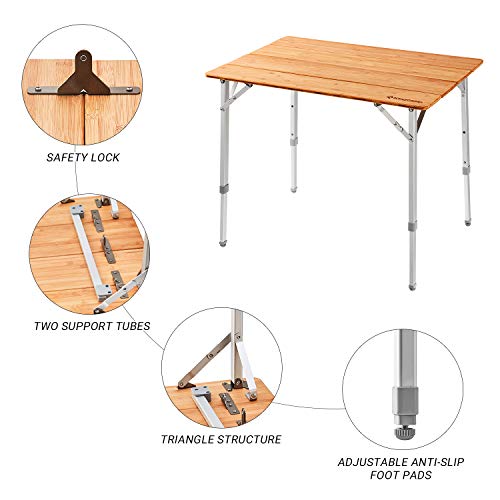 KingCamp-Tavolo-Pieghevole-in-Bamboo-Regolabile-in-Altezza-Tavolino-Pieghevole-Tavolino-da-Esterno-Interno-Portatile-Salvaspazio-Tavolo-Campeggio-Arrotolabile-Balcone-Giardino-Picnic-100x65x455265cm