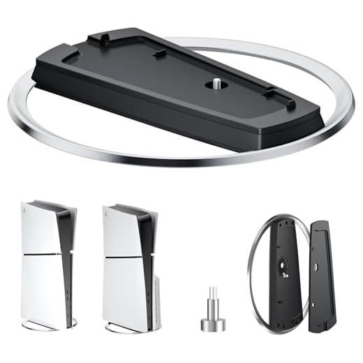 Chayoo PS5 縦置きスタンド [PS5/新型 PS5 Slim/PS5 Pro対応] PS5 Slim 縦置きスタンド（ネジ付）安定性と転倒防止 地震対策 傷付き防止 放熱改善 合金ステンレス・高硬度ABSコンポジット樹脂 メタルスタビライジングベース（PS5 本体全機種対応）