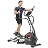 Sunny Health & Fitness Elliptical Exercise Machine, Silent Elliptical Training with Pulse Sensor, Adjustable Resistance and Long Stride Fully Body Workout, SunnyFit App Access via Bluetooth