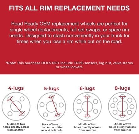Trailer 24.5x8.25 5HH Steel Rim 10x285.7mm or 10x11.2" Load 7400lb - Road Ready Trailer Wheel